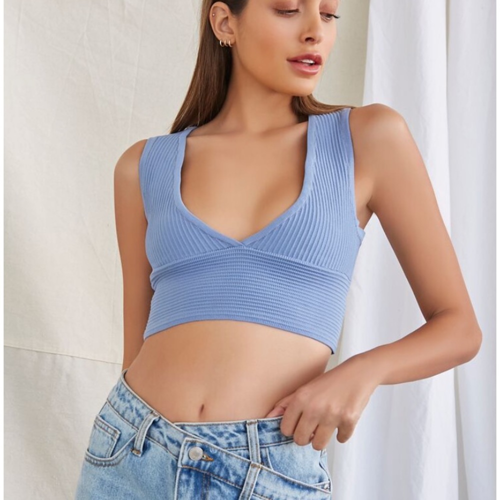 Sweater knit crop top